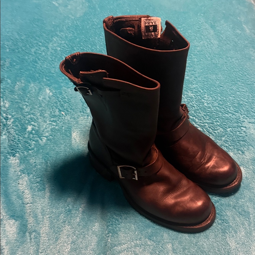 Frye Dark Brown Leather Boots. Size 81/2. Great shape.